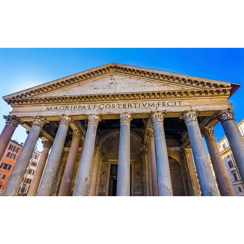 Roman Columns Pantheon-Rome-Italy Rebuilt by Hadrian in 118 to 125 AD